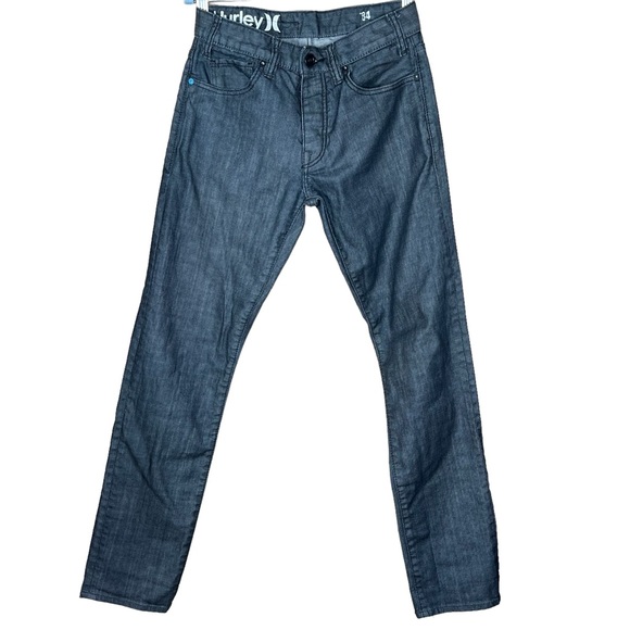 Hurley Men’s ‘84 Slim Gray/Black Button Fly Jeans Size 30 EUC - Picture 3 of 11
